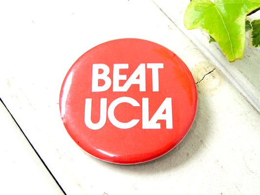 【BEAT UCLA・LA】カリフォルニア大学・ヴィンテージ・缶バッジ・アドバタイジング