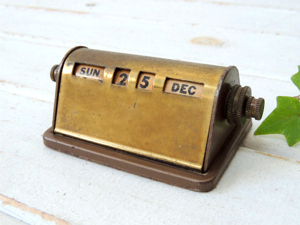 【パークシャーマン・PS】メタル製・アンティーク・デスクカレンダー/卓上カレンダー USA