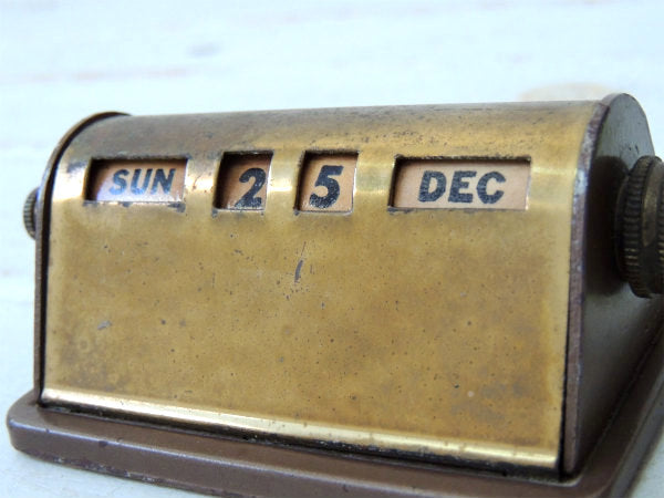 【パークシャーマン・PS】メタル製・アンティーク・デスクカレンダー/卓上カレンダー USA