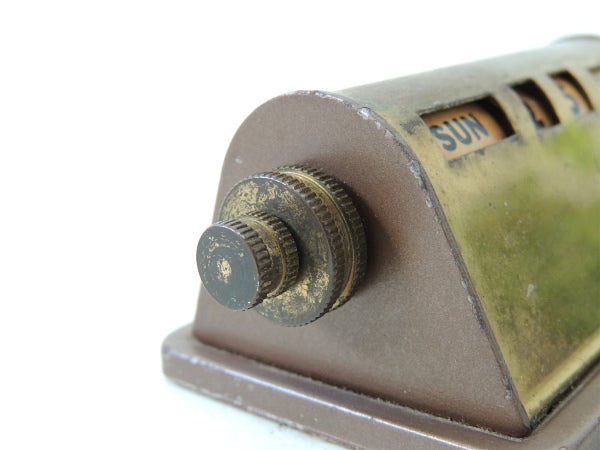 【パークシャーマン・PS】メタル製・アンティーク・デスクカレンダー/卓上カレンダー USA