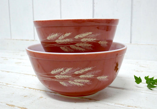 PYREX オールド パイレックス・オータムハーベスト・ミキシングボウル・MLサイズ・2個セット