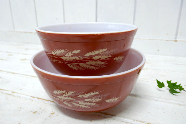 PYREX オールド パイレックス・オータムハーベスト・ミキシングボウル・MLサイズ・2個セット