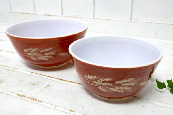 PYREX オールド パイレックス・オータムハーベスト・ミキシングボウル・MLサイズ・2個セット