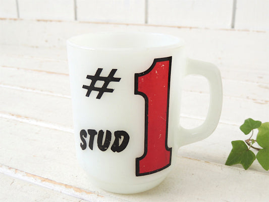 【Fire King】ファイヤーキング・#1 STUD・ヴィンテージ・マグカップ/No.1