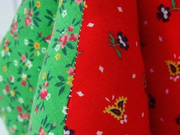 クリスマス 花柄 ハンドメイド 布製 ヴィンテージ クリスマスツリー USA アメリカンスタイル オブジェ ぬいぐるみ