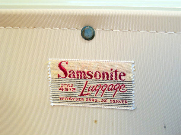 【Samsonite】サムソナイト・アイボリー色・2段・ヴィンテージ・メイクボックス/コスメボックス