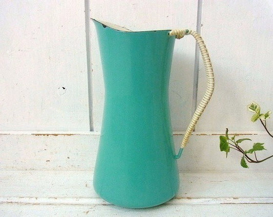 【DANSK】北欧・ダンスク・コベンスタイル・アクア・ホーロー製・ヴィンテージ・ピッチャー/水差し