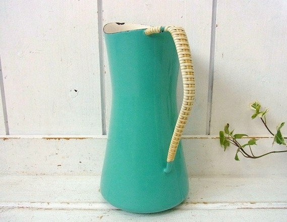 【DANSK】北欧・ダンスク・コベンスタイル・アクア・ホーロー製・ヴィンテージ・ピッチャー/水差し