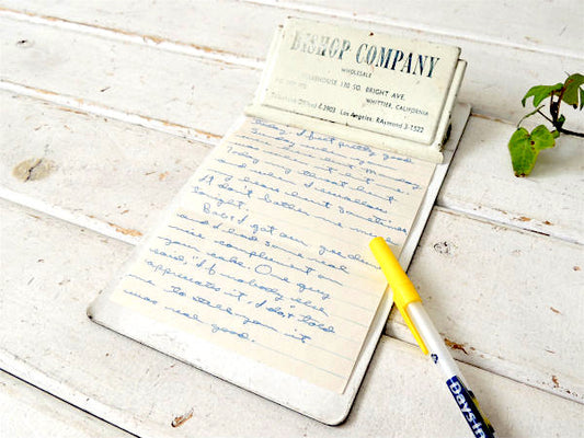 ロサンゼルス BISHOP アドバタイジング ヴィンテージ バインダー クリップボード USA