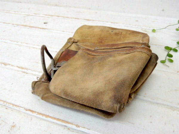 【Action】レザー製・6ポケット・ヴィンテージ・ツールポーチ・工具ベルトポーチ・ツールエプロン