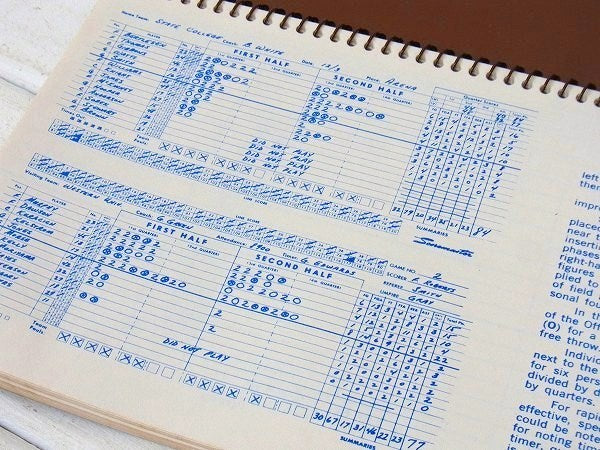 【Scoremaster】バスケットボールのデッドストック・ヴィンテージ・スコアブック/スコア表