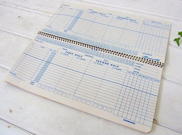 【Scoremaster】バスケットボールのデッドストック・ヴィンテージ・スコアブック/スコア表