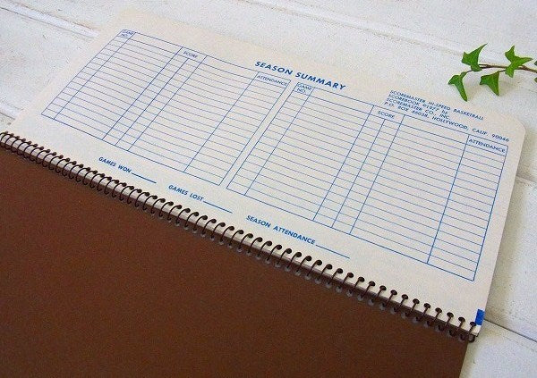 【Scoremaster】バスケットボールのデッドストック・ヴィンテージ・スコアブック/スコア表