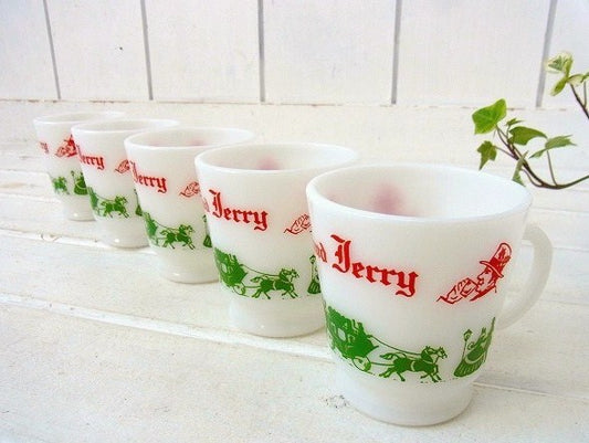 ヘーゼルアトラス Tom&Jerry・エッグノッグ・ヴィンテージ・マグカップ・5客 クリスマス