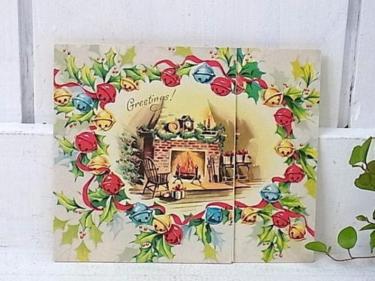 【クリスマスリース】デッドストック・ヴィンテージ・クリスマスカード　USA