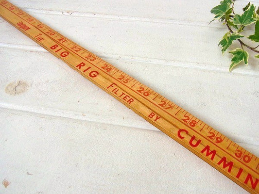 【Fleetguard】アドバタイジング・ヴィンテージ・木製ロングルーラー/ものさし USA