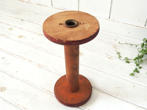 工業用の大きなサイズ・アンティーク・木製スプール /糸巻き/ボビン USA