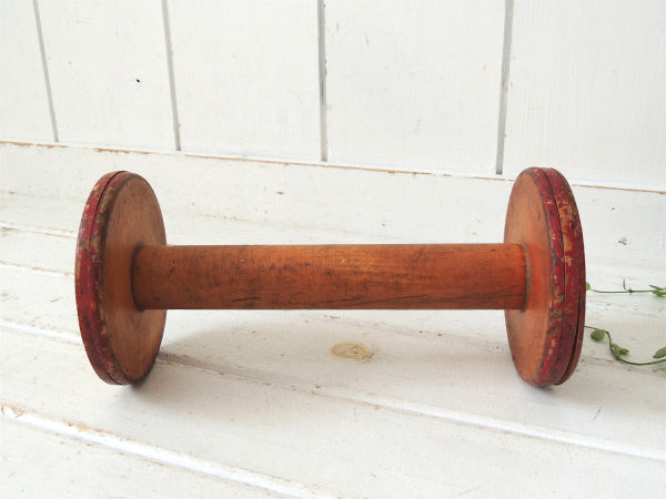 工業用の大きなサイズ・アンティーク・木製スプール /糸巻き/ボビン USA