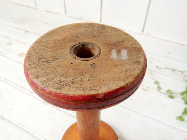 工業用の大きなサイズ・アンティーク・木製スプール /糸巻き/ボビン USA