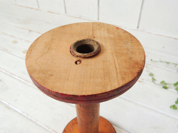 工業用の大きなサイズ・アンティーク・木製スプール /糸巻き/ボビン USA