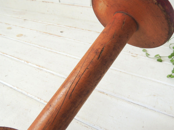 工業用の大きなサイズ・アンティーク・木製スプール /糸巻き/ボビン USA