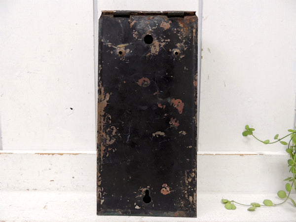 【MAIL】ノスタルジックな黒色のティン製・アンティーク・メールボックス/郵便受け/ポスト