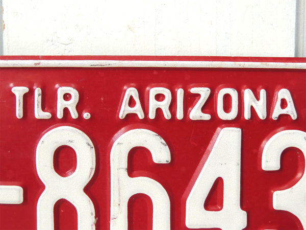【グランドキャニオン】アリゾナ州・赤・ヴィンテージ・ナンバープレート・カーライセンスプレート・USA