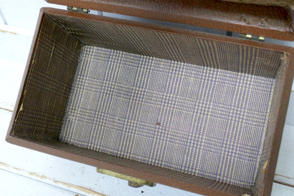 USA ノスタルジック・ブラウン・30s アンティーク・コスメボックス・メイクボックス・スーツケース