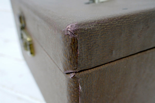 USA ノスタルジック・ブラウン・30s アンティーク・コスメボックス・メイクボックス・スーツケース