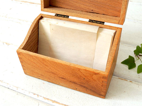 【#435】組み木仕様・ヴィンテージ・木製カードボックス・ファイルケース