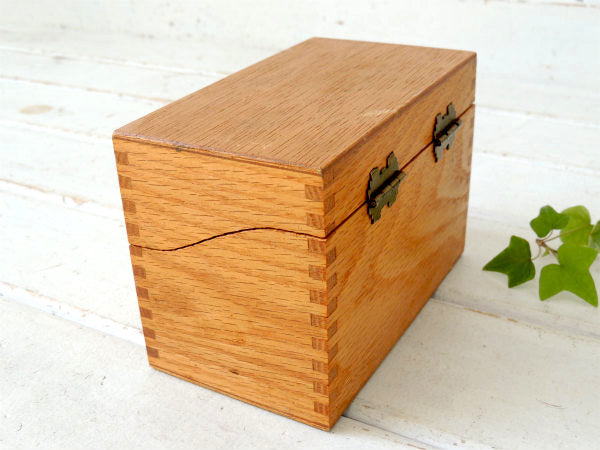 【#435】組み木仕様・ヴィンテージ・木製カードボックス・ファイルケース