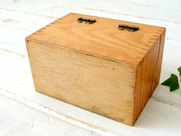 【#435】組み木仕様・ヴィンテージ・木製カードボックス・ファイルケース