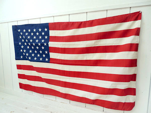 【USA国旗・50スター★1960s〜】ビッグサイズ・ヴィンテージ・アメリカンフラッグ・看板・星条旗