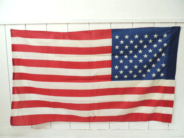 【USA国旗・50スター★1960s〜】ビッグサイズ・ヴィンテージ・アメリカンフラッグ・看板・星条旗