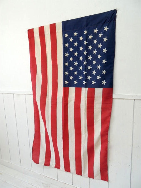【USA国旗・50スター★1960s〜】ビッグサイズ・ヴィンテージ・アメリカンフラッグ・看板・星条旗