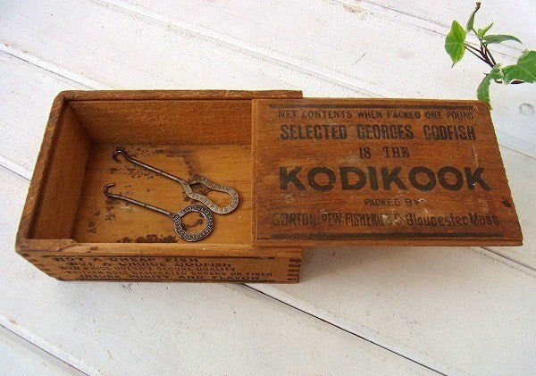 【KODIKOOK】組み木の小さなアンティーク・ウッドボックス/木箱 USA