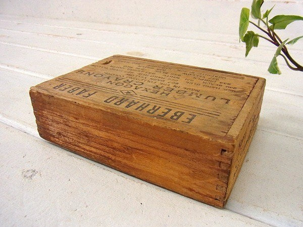 【EBERHARD FABER】クレヨンの小さなアンティーク・ウッドボックス/木箱 USA