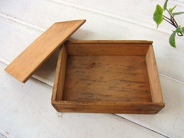 【EBERHARD FABER】クレヨンの小さなアンティーク・ウッドボックス/木箱 USA