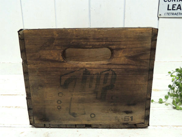 【7UP】セブンアップ・ドリンク・60'sヴィンテージ・ウッドボックス・木箱・ディスプレイ USA