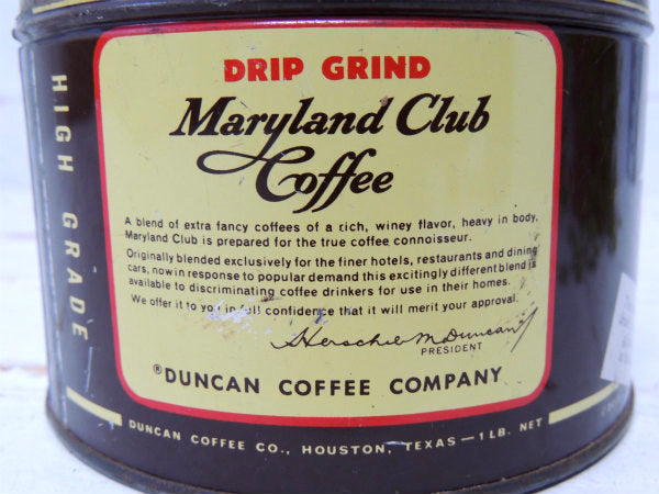 【DUNCAN COFFEE】 ヴィンテージ・コーヒー缶・ティン缶・テキサス州