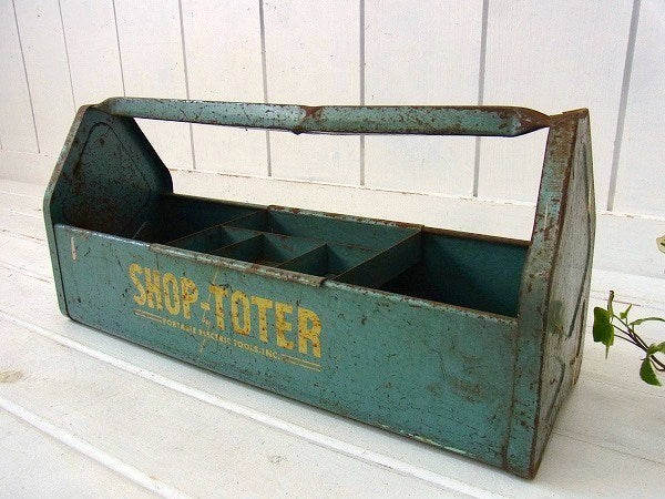 【SHOP TOTER】スチール製・2段式・ヴィンテージ・ツールケース/工具箱 USA
