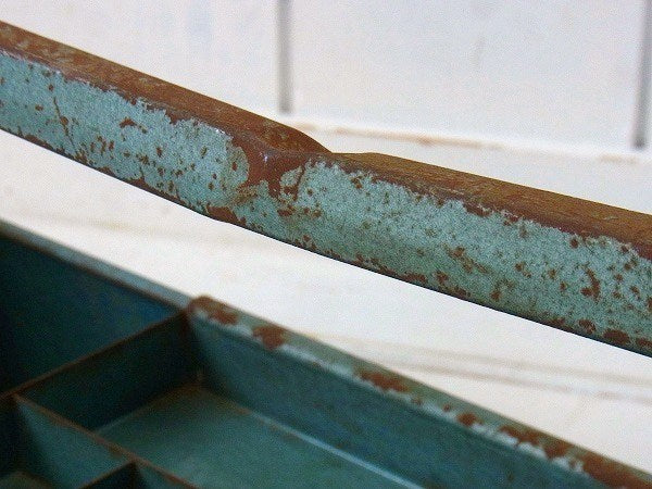 【SHOP TOTER】スチール製・2段式・ヴィンテージ・ツールケース/工具箱 USA