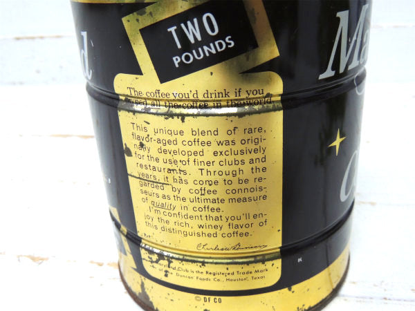 【Maryland Club Coffee】 1950~60's・ビンテージ・コーヒー缶・テキサス州