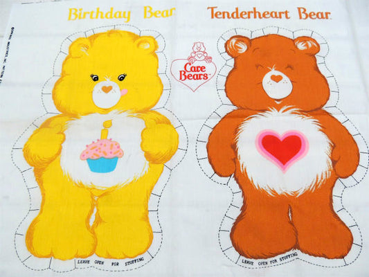 ケアベア バースデーベア テンダーハートベア ピロードール ぬいぐるみ型 デッドストック ヴィンテージ パネル生地 キット USA