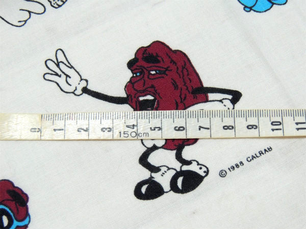 【カリフォルニアレーズンズ】ズンちゃん・1988年・ヴィンテージ・ファブリック/生地 USA