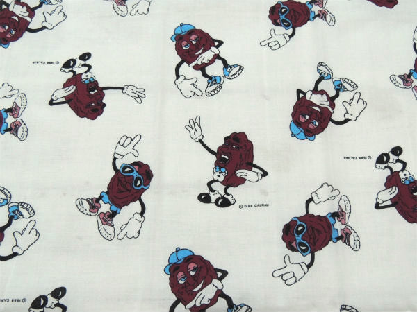 【カリフォルニアレーズンズ】ズンちゃん・1988年・ヴィンテージ・ファブリック/生地 USA