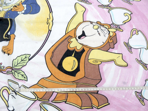 【美女と野獣】USA!ディズニー・大柄プリント・ユーズドシーツ(フラットタイプ)