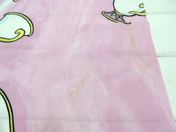 【美女と野獣】USA!ディズニー・大柄プリント・ユーズドシーツ(フラットタイプ)