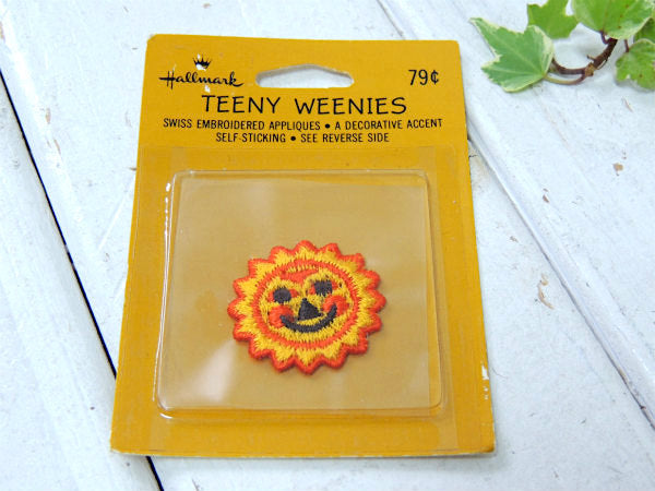 ホールマーク・1970s お日様・太陽・スマイル・ヴィンテージ・ワッペン・刺繍・デッドストック