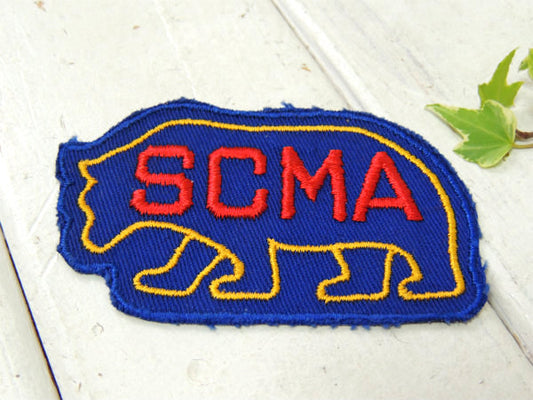 【SCMA・グリズリー】カリフォルニア・ビンテージ・刺繍ワッペン・デッドストック・バイク&ミリタリー
